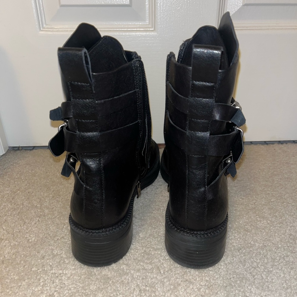 DKNY Black Leather Ita Buckle Boot, size 10, EUC - Picture 6 of 9